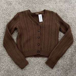 Cable stitch cardigan